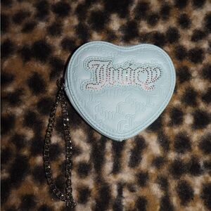 Juicy Couture Heart-Shaped Blue Wristlet
